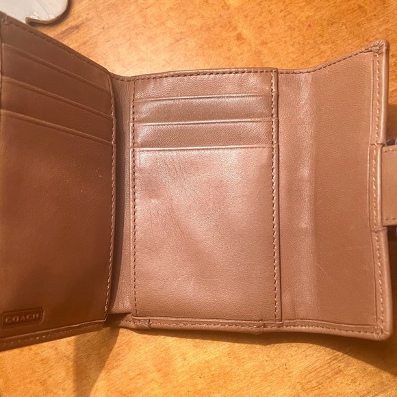 Coach Signature Buckle Wallet Brown Canvas & Leather Trim - Picture 6 of 10